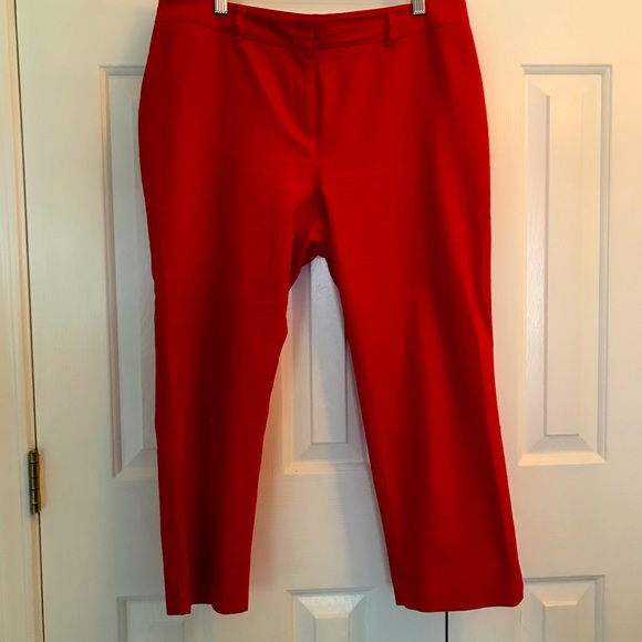 Chico’s Red crop pants -15 - Picture 1 of 5